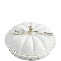 Outlet 🥰 Mud Pie Festive Fall Collection Pumpkin Pie Dish Set ⌛