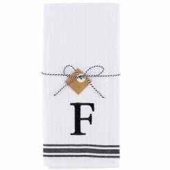 Best deal 🎁 Mud Pie Waffle Weave Initial Kitchen Towel, Set Of 2 ❤️ -Mud Pie Store unnamed file 114