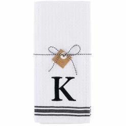 Best deal 🎁 Mud Pie Waffle Weave Initial Kitchen Towel, Set Of 2 ❤️ -Mud Pie Store unnamed file 117