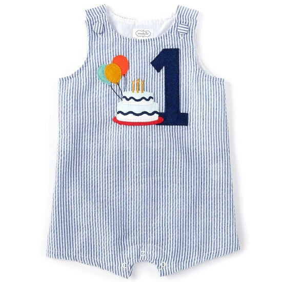 Promo π Mud Pie Baby Boys 12-18 Months First π₯³ Birthday Seersucker Jon Jon Shortall Blue/white β¨ 3 Promo π Mud Pie Baby Boys 12-18 Months First π₯³ Birthday Seersucker Jon Jon Shortall Blue/white β¨