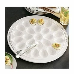 Budget ❤️ Mud Pie Round Devil Made Me Do It Egg Platter Serving Set ⌛ -Mud Pie Store unnamed file 143