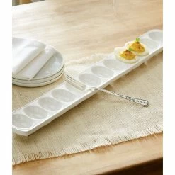 Buy 🧨 Mud Pie Circa Deviled Egg Tray & Feeling Devilish Fork White 🎉 -Mud Pie Store unnamed file 149