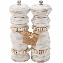 Wholesale 🔔 Mud Pie White Beaded Grinder Set 😀