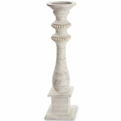 Best deal 👏 Mud Pie Classic White-Washed Beaded Candlestick ❤️
