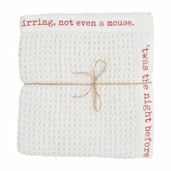 Outlet 👏 Mud Pie Circa Collection Twas The Night Poem Trim Waffle Throw Red 🎁 -Mud Pie Store unnamed file 16