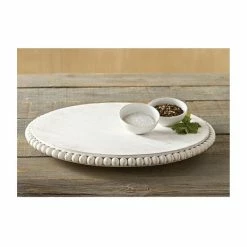 Cheapest ⭐ Mud Pie White Wood Beaded Lazy Susan 😉 -Mud Pie Store unnamed file 163