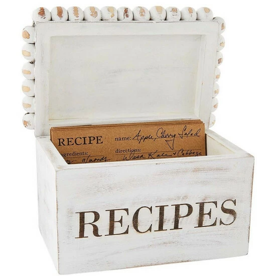 Coupon 🎉 Mud Pie White Beaded Recipe Box 👍 4 Coupon 🎉 Mud Pie White Beaded Recipe Box 👍 - Image 2