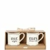 Outlet ❤️ Mud Pie Wedding Mr & Mrs Right Mug Set Clear 👍 -Mud Pie Store unnamed file 169