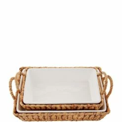 Cheap 😍 Mud Pie Hyacinth Basket Baker Set 😀