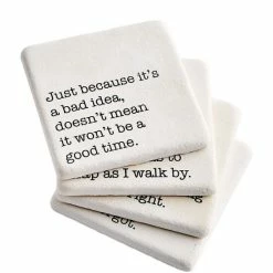 Budget 🎉 Mud Pie Just Because Printed Coasters, Set Of 4 🌟