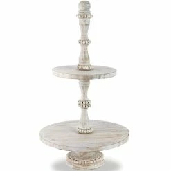 Top 10 👍 Mud Pie Classic Tall Beaded Tiered Server 🎁