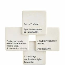 Best Sale 🧨 Mud Pie Having Printed Coasters, Set Of 4 🧨