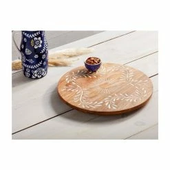 Budget 🧨 Mud Pie Carved Wood 16#double; Lazy Susan 🥰 -Mud Pie Store unnamed file 248