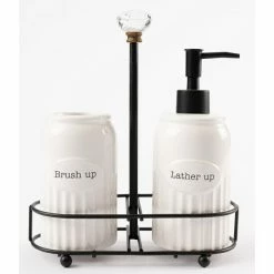 New 🤩 Mud Pie Knob Bath Set White ⭐