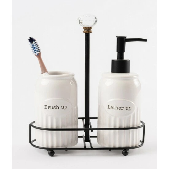 New π€© Mud Pie Knob Bath Set White β 4 New π€© Mud Pie Knob Bath Set White β - Image 2