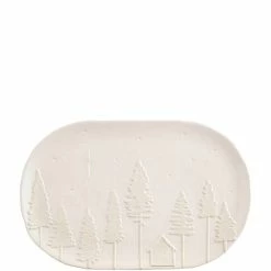 Brand new ⌛ Mud Pie Holiday White 🎄 Christmas Platter ⌛