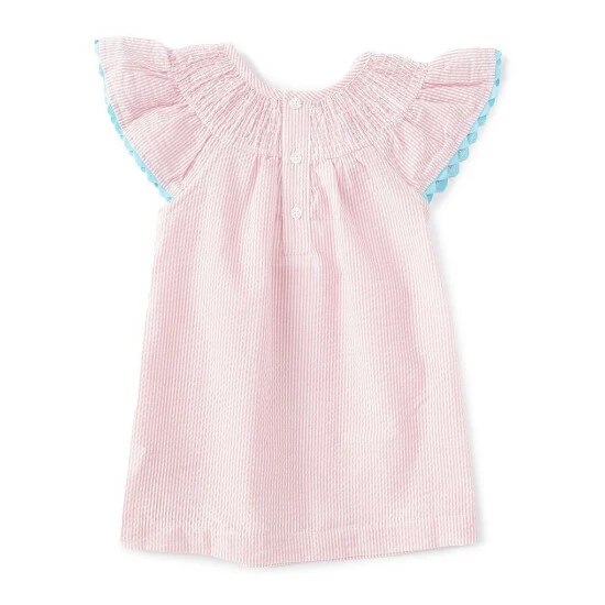 Best deal π Mud Pie Toddler π§ Girls Flutter-Sleeve 2nd π Birthday Embroidered Seersucker Gingham Smocked π Dress Pink π₯° 4 Best deal π Mud Pie Toddler π§ Girls Flutter-Sleeve 2nd π Birthday Embroidered Seersucker Gingham Smocked π Dress Pink π₯° - Image 2