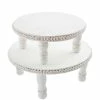 Outlet 🥰 Mud Pie White-wash Beaded Pedestal Wood Trays, Set Of 2 🤩 -Mud Pie Store unnamed file 376