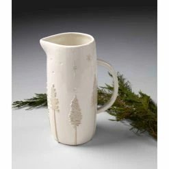 Best Pirce 🤩 Mud Pie Holiday White 🎄 Christmas Stoneware Pitcher ⭐ -Mud Pie Store unnamed file 398