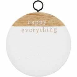 Best Sale 🔔 Mud Pie Happy Wood Coaster Set Dark Beige ❤️ -Mud Pie Store unnamed file 403