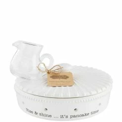 Best reviews of 👍 Mud Pie Circa Pancake Warmer Set White 🌟