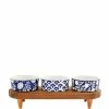 Flash Sale 👍 Mud Pie Indigo Dip Bowl Stand Set Blue 👍 -Mud Pie Store unnamed file 454