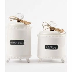 Coupon 😉 Mud Pie Circa Knob & Chalkboard Footed Canister 🎉