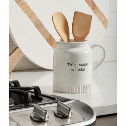 Flash Sale 🧨 Mud Pie Circa Wood Utensil Ceramic Holder ⌛ -Mud Pie Store unnamed file 476