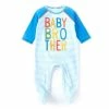Hot Sale 🎉 Mud Pie Baby Boys Newborn-6 Months Long-Sleeve Baby Brother Footed Coverall Blue 👏 -Mud Pie Store unnamed file 479