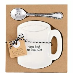 Hot Sale ✔️ Mud Pie Too Hot Coffee And Tea Spoon Rest 🧨 -Mud Pie Store unnamed file 487