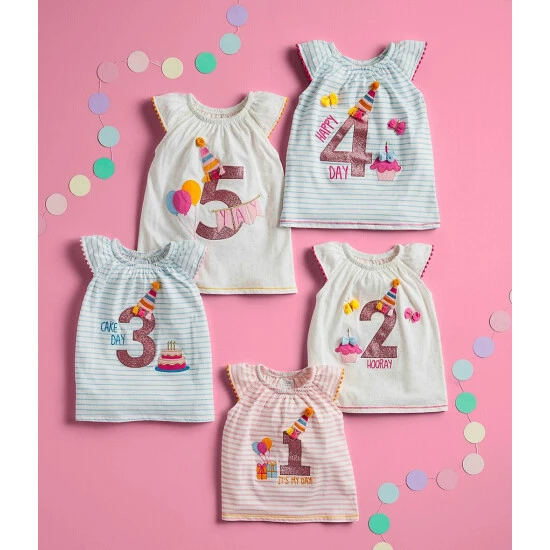 Wholesale π₯° Mud Pie Little π§ Girls 2T Flutter-Sleeve Glitter 2nd π₯³ Birthday Dotted Tunic Top White Multi β 4 Wholesale π₯° Mud Pie Little π§ Girls 2T Flutter-Sleeve Glitter 2nd π₯³ Birthday Dotted Tunic Top White Multi β - Image 2