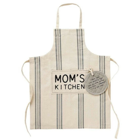 Best Pirce π Mud Pie Mom's Kitchen Apron And Pot Holder Set π 3 Best Pirce π Mud Pie Mom's Kitchen Apron And Pot Holder Set π