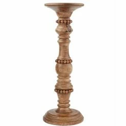 Discount ✔️ Mud Pie Pine Hill Collection Beaded Wood Candlesticks Brown 🤩 -Mud Pie Store unnamed file 51