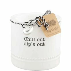 Coupon 🥰 Mud Pie Circa Dip Chiller Set White ⌛
