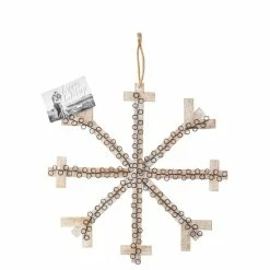 Discount 🥰 Mud Pie Holiday Wooden Snowflake 🎄 Christmas Card Holder 🌟