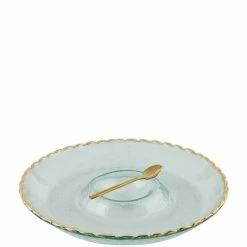 Best deal ⌛ Mud Pie Holiday Silver Bells Gold Edge Chip & Dip Server Set 😉