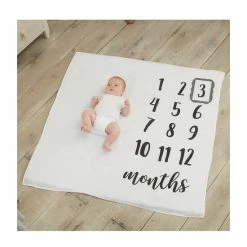 Best Pirce ❤️ Mud Pie Baby Milestone Photo Blanket White 🔥 -Mud Pie Store unnamed file 587