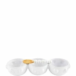 Best Pirce ✔️ Mud Pie Classic Beaded Triple Dip Set White 😀