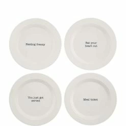 Cheapest ❤️ Mud Pie Appetizer / Salad Plates, Set Of 4 😀