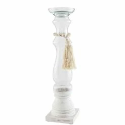 Best deal 🛒 Mud Pie Classic Home Glass & Beaded Wood Candlestick 😉 -Mud Pie Store unnamed file 608