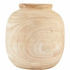 Buy ✔️ Mud Pie Large Paulownia Wood Decorative Pot 🛒