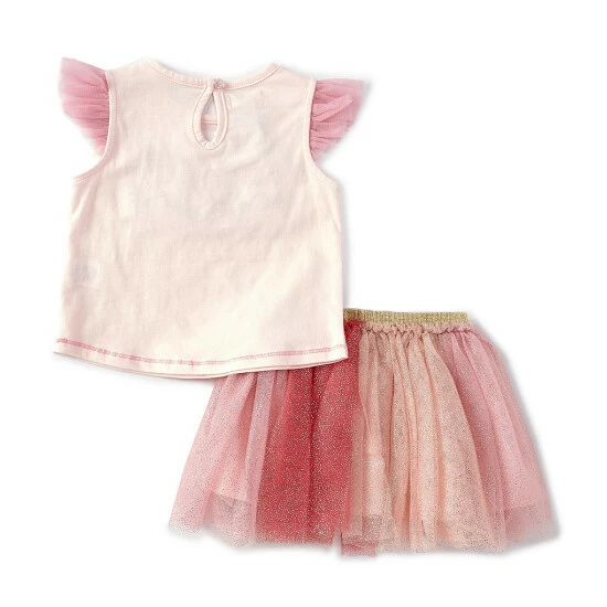 Best Pirce ๐ Mud Pie Baby ๐ง Girls 12-18 Months Flutter-Sleeve One ๐ Birthday Tunic & Glitter Mesh Tutu Set Pink ๐ 4 Best Pirce ๐ Mud Pie Baby ๐ง Girls 12-18 Months Flutter-Sleeve One ๐ Birthday Tunic & Glitter Mesh Tutu Set Pink ๐ - Image 2