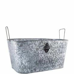 Promo 🔥 Mud Pie Galvanized Extra Large Drinks Party Tub 🤩