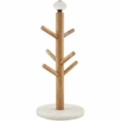Flash Sale 👍 Mud Pie Circa Collection Door Knob Mug Holder Tree White ⌛