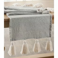 Deals ❤️ Mud Pie Circa Ponchaa Table Runner Grey 🔥 -Mud Pie Store unnamed file 69