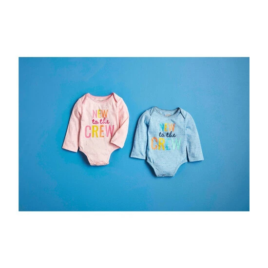Wholesale π Mud Pie Baby Boys Newborn-6 Months Long-Sleeve New To The Crew Crawler Onesie Blue π 4 Wholesale π Mud Pie Baby Boys Newborn-6 Months Long-Sleeve New To The Crew Crawler Onesie Blue π - Image 2