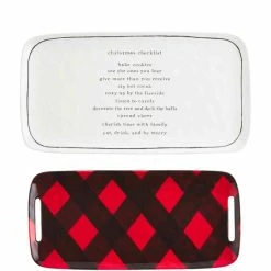 Flash Sale 🥰 Mud Pie Holiday Lodge Nested ❄ Christmas Check Trays 😍