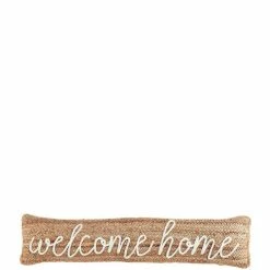 Coupon ✔️ Mud Pie Veranda Collection Welcome Home Porch Pillow Dark Beige 👍