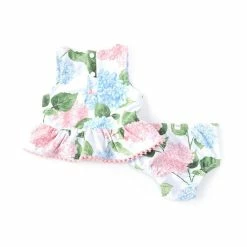 Cheapest ⌛ Mud Pie Baby 👧 Girls 3-18 Months Hydrangea/Gingham Reversible Two-Piece 🩱 Swimsuit & Headband Set Blue/pink 🔔 -Mud Pie Store unnamed file 727