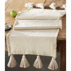 Deals ❤️ Mud Pie Circa Ponchaa Table Runner Grey 🔥 -Mud Pie Store unnamed file 73